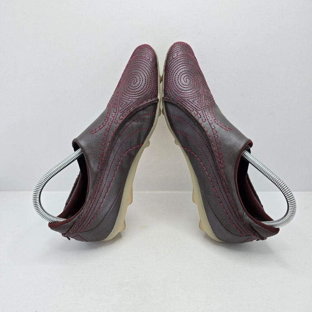 vintage Puma | boho burgundy leather sporty retro streetwear sneakers | WMS 9.5 - Picture 8 of 10